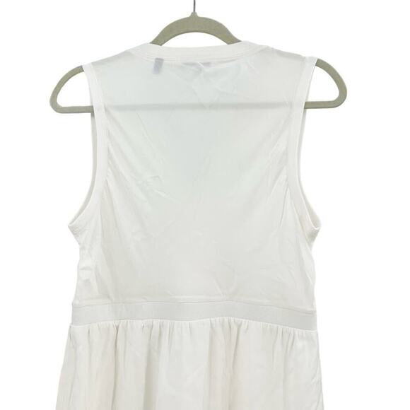 ATM Anthony Thomas Melillo A-Line Dress White Silk V Neck Sleeveless Small NEW - Picture 9 of 15